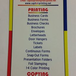 Capitol Printing & Copying Capitol Printing & Copying