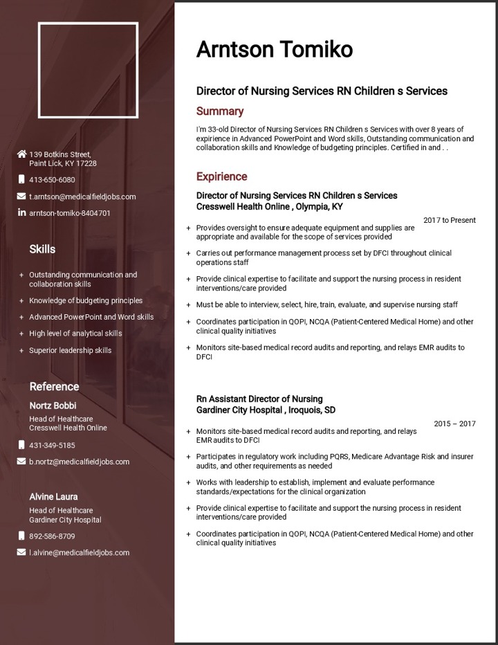 Director of Nursing Services RN Children s Services #1