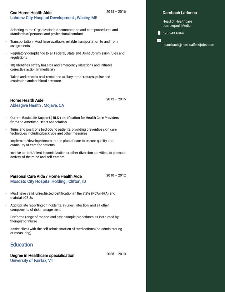 Home Health Aide Educator #2