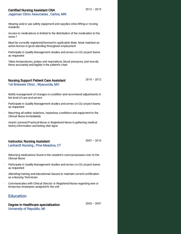 Certified Nursing Assistant Certified Nursing Assistant #2